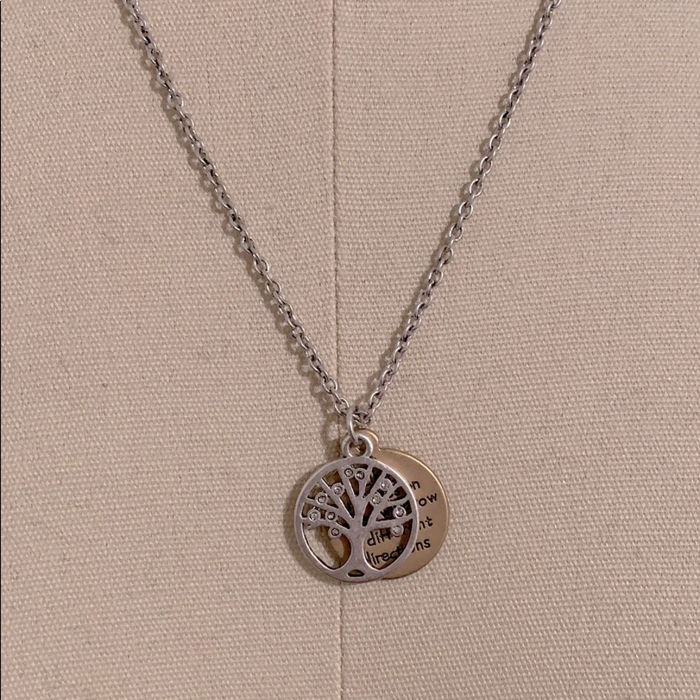Matte Family Tree inspirational necklace